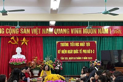 ẤM ÁP HOẠT ĐỘNG KỶ NIỆM NGÀY QUỐC TẾ PHỤ NỮ 8/3 TẠI TRƯỜNG TIỂU HỌC NHẬT TỰU